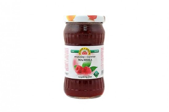 КОНФИТЮР ДЖЕМ И ДЖЕМ ПАРЧЕТА МАЛИНА 360ГР*6 0
